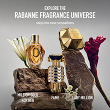 Load image into Gallery viewer, Rabanne Million Gold For Her Eau de Parfum - Long Lasting Refillable Designer Perfume for Women with Sparkling Rose, White Flowers &amp; Salty Mineral Musk - Luxury Fragrance, 3 oz
