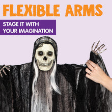 Load image into Gallery viewer, JOYIN 3 Pack Hanging Halloween Skeleton Ghosts Decorations, Grim Reapers for Best Halloween Outdoor Decorations
