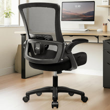 Load image into Gallery viewer, NEO CHAIR Office Desk Gaming Chair Computer High Back Mesh Seat with Rolling Wheels Ergonomic Adjustable Comfy Flip-up Armrests Lumbar Support Height for Home (Black)

