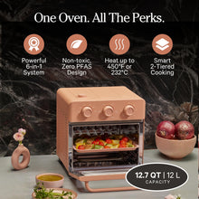 Load image into Gallery viewer, Our Place Wonder Oven | 6-in-1 Stainless Steel Air Fryer Toaster Oven Combo with Basket, Rack, Pan &amp; Tray | Compact 13 QT Countertop Capacity - Toast, Roast, Bake, Reheat, Broil &amp; Steam | Spice
