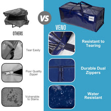 Load image into Gallery viewer, VENO 6 Pack Moving Bags w/Backpack Straps, Moving Boxes &amp; Storage Bins Alternative, Packing Supplies, Camping Accessories Totes for Storage, Dorm Room Essentials Storage Bags (Blue, 6 Pack)
