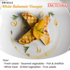 Due Vittorie Dolceto White Balsamic Vinegar Dressing - Made with Traditional Balsamic Vinegar and White Vinegar - White Balsamic Vinaigrette Dressing 8.45fl oz / 250ml (Pack of 1)