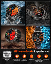 Load image into Gallery viewer, Military Smart Watches for Men Fitness Tracker Watch, 1.91" Men's Smart Watch with 1000mAh/5 ATM Waterproof/LED Flashlight/110+ Sport Modes/Heart Rate/SpO2/Sleep, Men's Watches for Android &amp; iPhone
