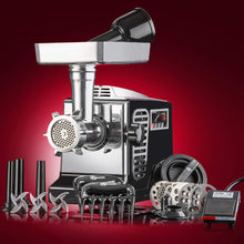 Load image into Gallery viewer, STX International Turboforce II 4000 Electric Meat Grinder | Grinds Soft Bones | Foot Pedal | 6 Grinding Plates | Stainless Steel Blades | Sausage Tubes | Kubbe Maker | Meat Claws | Patty Press &amp; More
