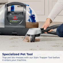 Load image into Gallery viewer, Bissell Little Green Pet Deluxe Portable Carpet Cleaner and Car/Auto Detailer, 3353, Gray/Blue

