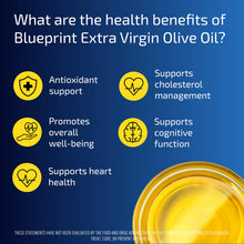 Load image into Gallery viewer, Blueprint Bryan Johnson Extra Virgin Olive Oil - Cold Pressed Polyphenol Rich EVOO (over 400 mg/kg), Smooth Peppery Flavor, Keto &amp; Paleo Friendly, 3rd Party Verified, Single Source, 750ml Glass Bottle
