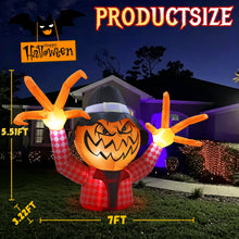 Load image into Gallery viewer, GIFTFIND Halloween Inflatable Pumpkin Monster with Fingers Decorations
