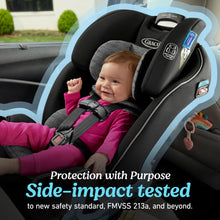 Load image into Gallery viewer, Graco Slimfit 3-in-1 Convertible Car Seat, Slim Car Seat with Space-Saving Design, Highback Booster Seat with 10-Position Headrest, Rear Facing and Forward Facing Carseat, Jarret
