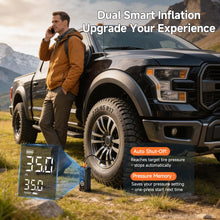 Load image into Gallery viewer, OlarHike Tire Inflator Portable Air Compressor, Lightning-Fast Inflation, Dual Power - 6000mAh &amp; 12V DC, Cordless Air Pump for Car Tires, Bikes, Motorcycle, Balls with LED &amp; Digital Pressure Gauge
