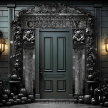 Load image into Gallery viewer, HunnmingRe 3 Pcs Halloween Cemetery Archway Halloween Cemetery Banners Halloween Gothic Outdoor Banners Halloween Sign Banner Decorations for Outdoor Halloween Party Supplies
