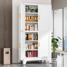Load image into Gallery viewer, GAIOUS 79'' Metal Pantry Storage Cabinet with 4 Door and Adjustable Shelves
