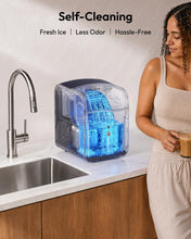 Load image into Gallery viewer, EUHOMY Smart Nugget Ice Maker Countertop, 42lbs/24H, Ready in 7 Mins, Portable Sonic Ice Maker with APP/Alexa Control, Self-Cleaning, Pebble Ice Makers with Hanging Ice Scoop for Home/Office

