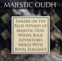 Load image into Gallery viewer, Prince Parfums Dubai - Majestic Oudh Extrait de Parfum - Unisex Luxury Fragrance - 3.4 oz - Long-Lasting Signature Scent - Sophisticated, Rich Oudh with Amber, Vanilla, and Musk

