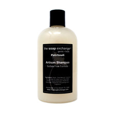 Load image into Gallery viewer, The Soap Exchange Hair Shampoo - Patchouli Scent - Hand Crafted 12 fl oz / 354 ml Natural Artisan Hair Care, Gentle, Sulfate &amp; Paraben Free, Cleanse, Moisturize, &amp; Protect. Made in the USA.
