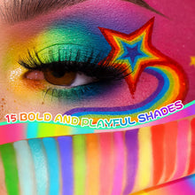 Load image into Gallery viewer, UCANBE Colorful 15 Shades Eyeshadow Makeup Palette,Shimmer Matte Metallic High Pigmented Neutral Bold Waterproof Eyes Shadow, Creamy Blendable Make Up Pallet Set (Fruit Punch)
