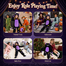 Load image into Gallery viewer, GIFTINBOX Halloween Cat Costume for Girls, Kids Black Cat Animal Onesie S
