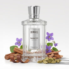 Load image into Gallery viewer, ROMASS Santal 033 Unisex EDP Parfum Spray 100ML Aromatic Woody Fragrance with Cardamom Violet Cedarwood Sandalwood Vetiver Musk Leather Violet
