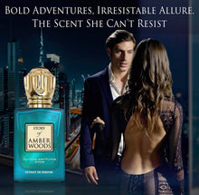 Load image into Gallery viewer, Prince Parfums Dubai - The Story of Amber Woods - 3.4 Ounces - Exquisite Men's Extrait de Parfum - Rich, Luxurious Scent of Amber, Cedar, Vetiver for the Modern Man - Depth, Warmth &amp; Mastery
