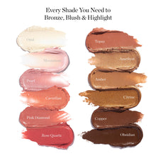Load image into Gallery viewer, Ogee Face Stick Radiant Collection Trio - Contour Stick Makeup Collection - Certified Organic Contour Palette - Includes Bronzer Stick, Blush Stick &amp; Highlighter Stick
