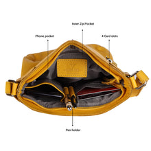 Load image into Gallery viewer, LEDERBUCK Real Leather Small Crossbody Handbags &amp; Purses for Women - Crossover over the Shoulder Bag (Mellow Yellow)
