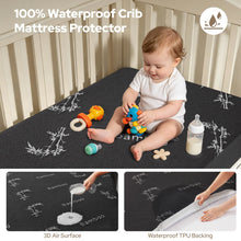 Load image into Gallery viewer, Waterproof Crib Mattress Protector 2 Pack Soft for Standard Toddler Bed

