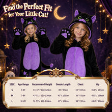 Load image into Gallery viewer, GIFTINBOX Halloween Cat Costume for Girls, Kids Black Cat Animal Onesie S
