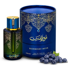 Load image into Gallery viewer, PERENNIX Blueberry Musk Eau de Parfum - Long Lasting Unisex Cologne for Men and Women, Rich &amp; Sensual Fragrance Spray - Bold Fruity &amp; Floral Scent with Woody Base - 100 ml / 3.4 Fl Oz
