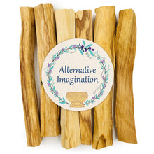 Load image into Gallery viewer, Palo Santo Sticks - Incense Sticks for Spiritual Cleansing, Stress Relief, Meditation Accessories, Home Fragrance - Sustainably Wild Harvested - Pack of 6 - Alternative Imagination
