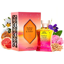 Load image into Gallery viewer, H HABIBI Radiant Florals &amp; Amber Musk Perfume for Women - Fresh, Soft, Seductive Women's Perfume - Notes of Violet, Rose &amp; Jasmine Perfume - Made in USA - Feminine Women's Eau de Parfum
