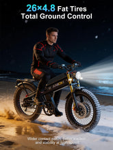 Load image into Gallery viewer, ANIIOKI 6000/7000W Dual Motor Electric Bike,46MPH 300Miles Long Range eBike,60/72V 70Ah/80Ah Battery,7-Speed,26×4.8" Fat Tire Electric Bicycles,A9 Pro Max

