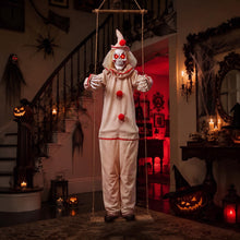 Load image into Gallery viewer, MACLLYN Halloween Decorations Outdoor，Scary Hanging Swinging Clown Props Sound &amp; Lighted Eyes，Halloween Outside Ghosts for Haunted House Yard Porch, Party Decor

