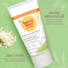 Load image into Gallery viewer, Burt's Bees Baby Diaper Rash Cream, 40% Zinc Oxide Calms &amp; Soothes Skin for Fast Relief, Eczema Safe Balm, 100% Natural Origin Plant Based Formula, Pediatrician Tested, Travel Size, 6 oz (3 oz 2-Pack)
