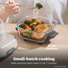 Load image into Gallery viewer, Ninja Crispi 4-in-1 Glass Air Fryer | 450°F | Non-Toxic | 4QT &amp; 6-Cup Glass Containers w/Lids | Microwave, Freezer, Dishwasher Safe | Max Crisp, Air Fry, Bake, Recrisp | Stone | FN101ST
