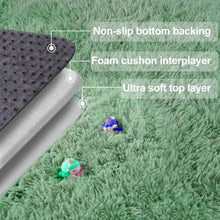 Load image into Gallery viewer, qulint 3x5 Area Rug for Bedroom, Fluffy Sage Green Rug for Living Room Cozy Shag Small Carpet for Nursery, Fuzzy Plush Shaggy Alfombras for Boys and Girls Dorm Home Decor (3ft x 5ft, Sage Green)
