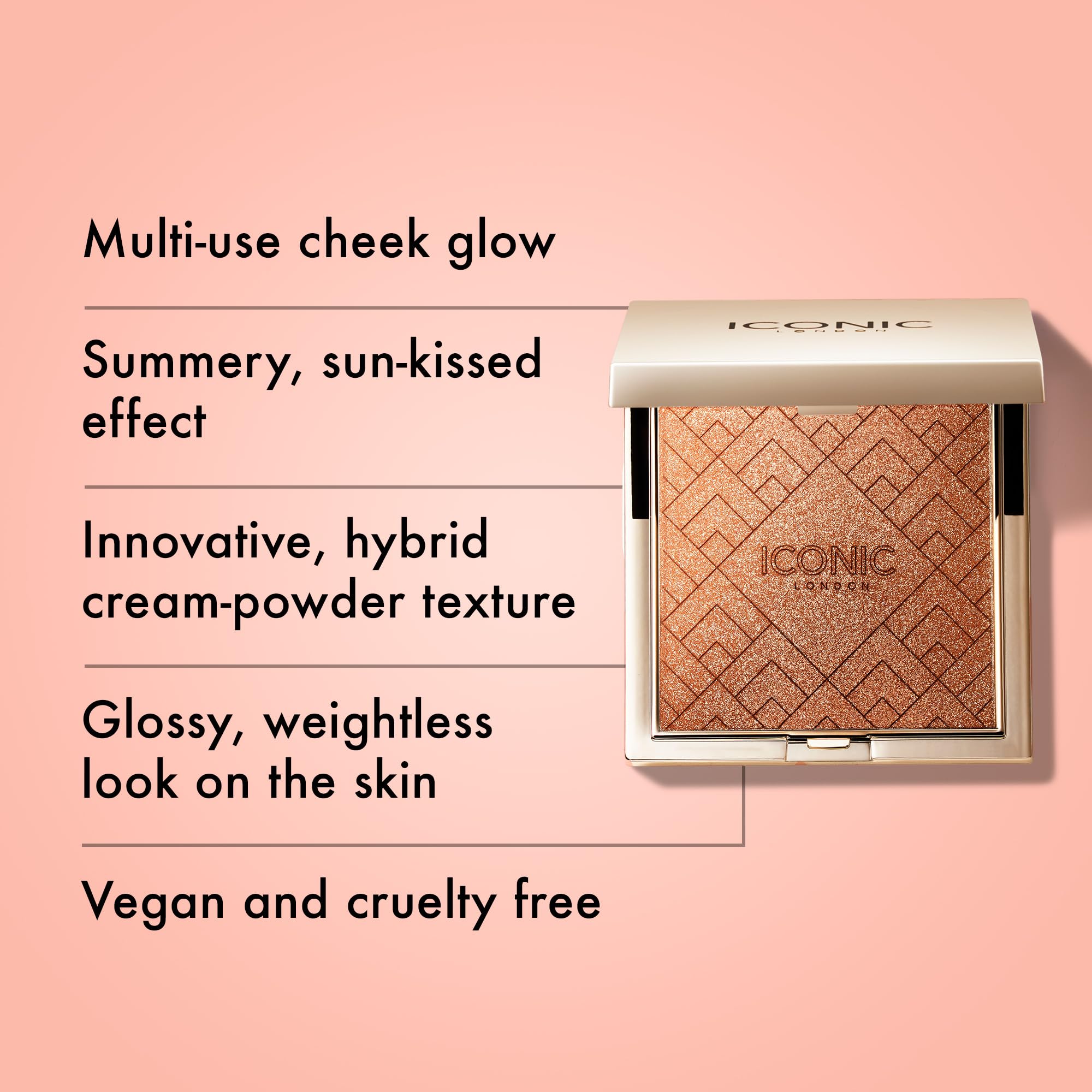 Load image into Gallery viewer, ICONIC LONDON Kissed by the Sun | Multi-Use Blush, Bronzer, & Highlighter, For All Skin Types, Cruelty-Free, Vegan Makeup, (Date Night) 0.17 oz