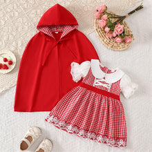 Load image into Gallery viewer, SEHIOZNI Little Red Riding Hood Costume Toddler Halloween Cosplay Clothes
