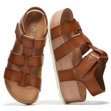Load image into Gallery viewer, Project Cloud Platform Sandals Women - Comfortable Plush &amp; Soft Insole Ladies Wedges - Non Slip &amp; Lightweight Strap Wedge Sandals for Women 2026 (PHASED,SCOTCH, 8)
