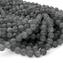 Load image into Gallery viewer, ABCGEMS Brazilian Smoky Elestial Quartz Beads (Mystical Layers &amp; Natural Smoky Glow) Healing Energy Jewelry Making Smooth Round 8mm
