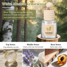 Load image into Gallery viewer, Car Air Freshener Oil Diffuser - Hanging Long Lasting Scent for Car &amp; Home (BlackBerry &amp; Bay, White Musk &amp; Cedarwood, English Pear &amp; Freesia, Wild Bluebell)
