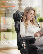 Load image into Gallery viewer, COMHOMA Big and Tall Office Chair with Upgrade Footrest, Heavy Duty Gaming Chair High Back Executive Chair with Spring Lumbar Support for Lower Back Pain Relief, 150°Reclining Adjustable Armrests
