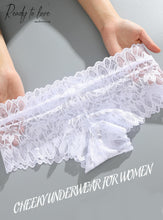 Load image into Gallery viewer, READY TO LOVE Sexy Women's Underwear Lace Shorts V Waist Breathable Cheeky Panties Comfiest Airport Outfits Club Y2k Maid Travel Going Out
