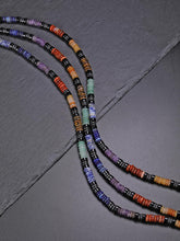 Load image into Gallery viewer, Top Plaza 7 Chakra Crystal Stone Beaded Necklace for Men Natural Gemstone Beads Necklace Handmade Balance Mens Necklace Protection Amulet Jewelry Gifts
