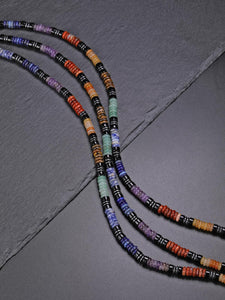 Top Plaza 7 Chakra Crystal Stone Beaded Necklace for Men Natural Gemstone Beads Necklace Handmade Balance Mens Necklace Protection Amulet Jewelry Gifts
