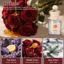 Load image into Gallery viewer, Car Air Freshener Oil Diffuser - Hanging Long Lasting Scent for Car &amp; Home, Essential Oil Freshener with Adjustable Fragrance (Lavender+Red Roses+Oud Wood+Amber Allure)
