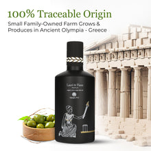 Load image into Gallery viewer, World's Best Gold Award - Laurel &amp; Flame Olympia PGI Olive Oil Extra Virgin - Polyphenol Rich (706 MG/KG) - USDA Organic - Multiple Award Winning – 60X Hydroxytyrosols - Early Harvest - Cold Pressed (500 ml/16.9 fl oz)
