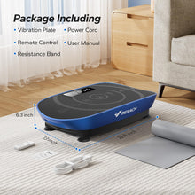 Load image into Gallery viewer, MERACH Vibration Plate Exercise Machine, Whole Body Workout Equipment for Women, Bluetooth and Silicone Pedal, Vibration Plate with Auto Mode, Vibrate Fitness Platform for Home (Blue)
