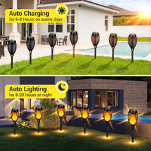 Load image into Gallery viewer, AOUNQ Solar Torch Lights Outdoor Flickering Flame for Halloween Decorations
