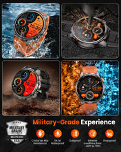Load image into Gallery viewer, Military Smart Watches for Men, 1.91" Men's Smart Watch with 1000mAh/5 ATM Waterproof/LED Flashlight/110+ Sport Modes/Heart Rate/SpO2/Sleep Monitor, Fitness Tracker Watch for Android &amp; iPhone (Black)
