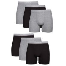 Load image into Gallery viewer, Hanes Mens Underwear Briefs, Cool Dri Moisture-wicking Cotton No-ride-up For Men, Multi-packs Available Boxer, 6 Pack - Black/Gray, Small US

