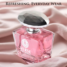 Load image into Gallery viewer, Verse Pink Crystal Eau De Parfum for Woman - Top Notes of Pomegranate, Yuzu &amp; Iced Accord - Base Notes of Peony, Lotus, Magnolia, Amber, Musk &amp; Mahogany - Floral &amp; Fruity Scent - Elegant 100ml Bottle
